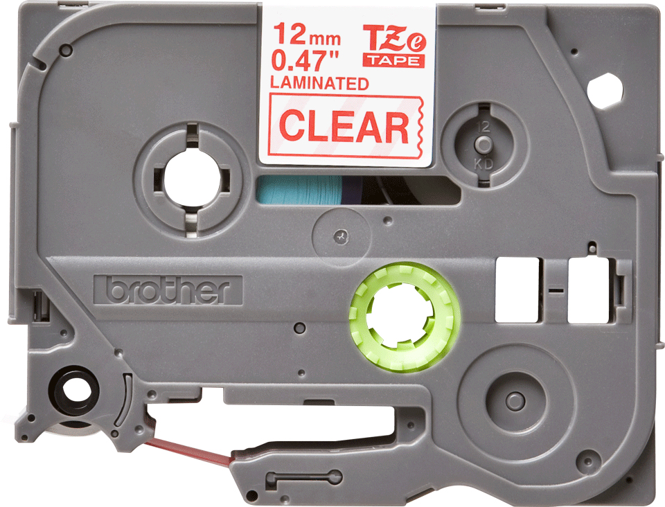 BROTHER Tape 12mm Lami Red On Clear (tze-132)