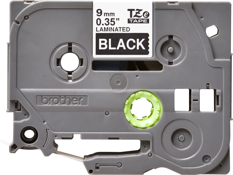 BROTHER Tape 9mm Lami White On Black (tze-325)
