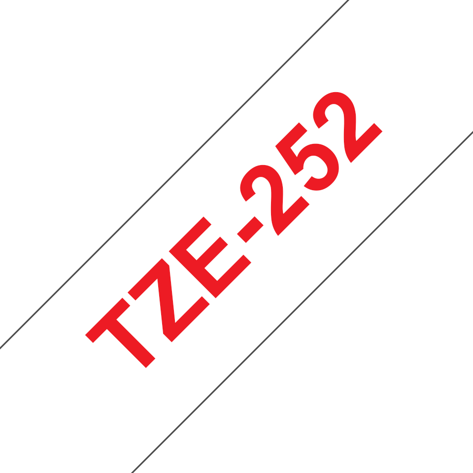 BROTHER Tape 24mm Lami Red On White (tze-252)