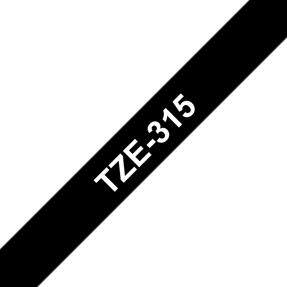 BROTHER Tape 6mm Lami White On Black (tze-315)