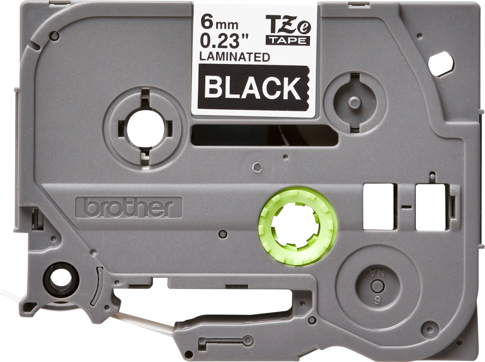 BROTHER Tape 6mm Lami White On Black (tze-315)