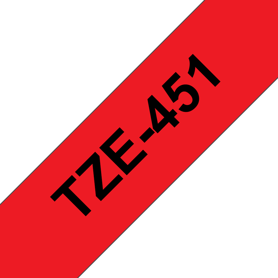 BROTHER Tape 24mm Lami Black On Red (tze-451)