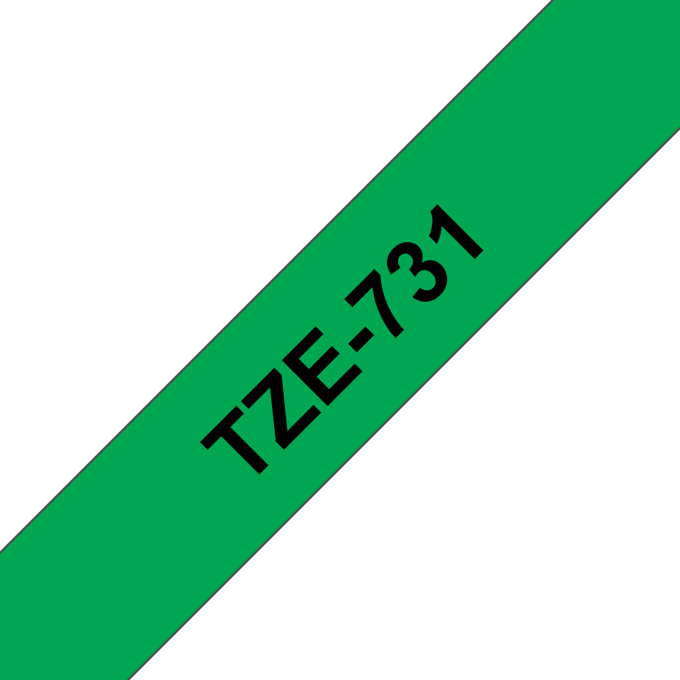 BROTHER Tape 12mm Lami Black On Green (tze-731)