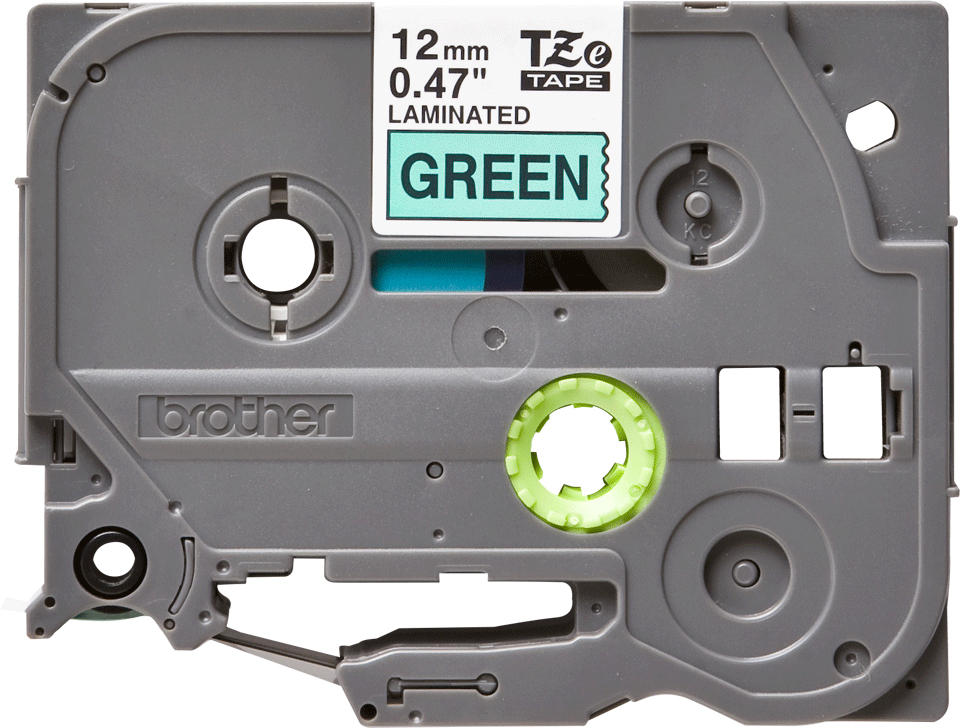 BROTHER Tape 12mm Lami Black On Green (tze-731)