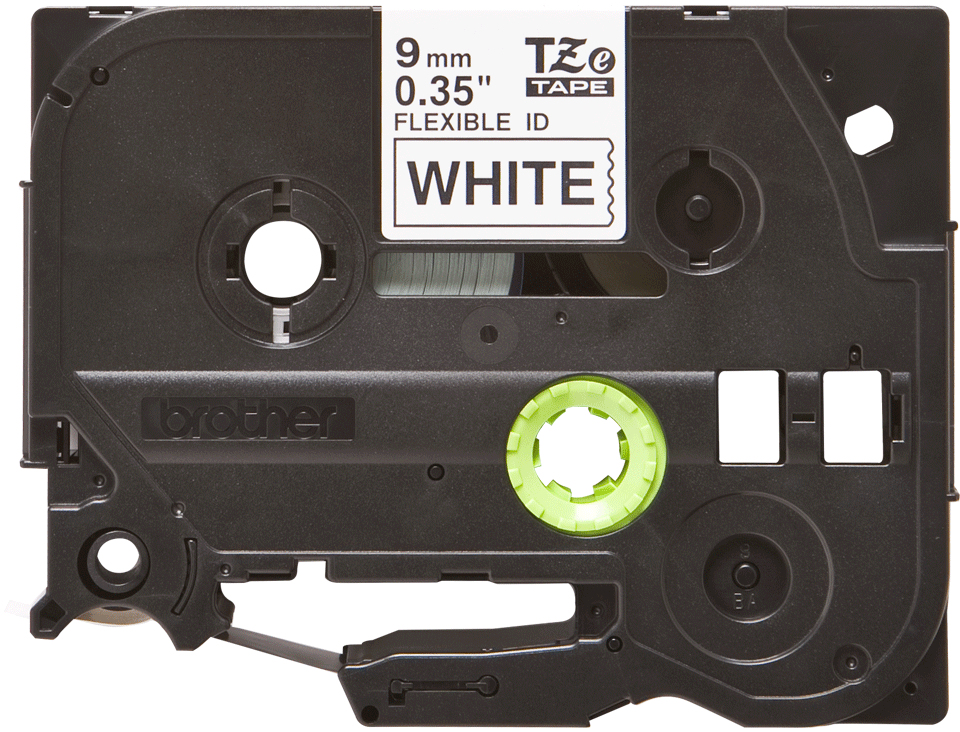 BROTHER Flexible Tape 9mm Black On White (tze-fx221)