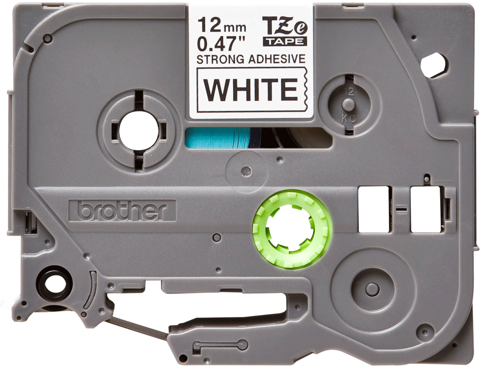 BROTHER Tape 12mm Black On White Strong Adhesive (tze-s231)