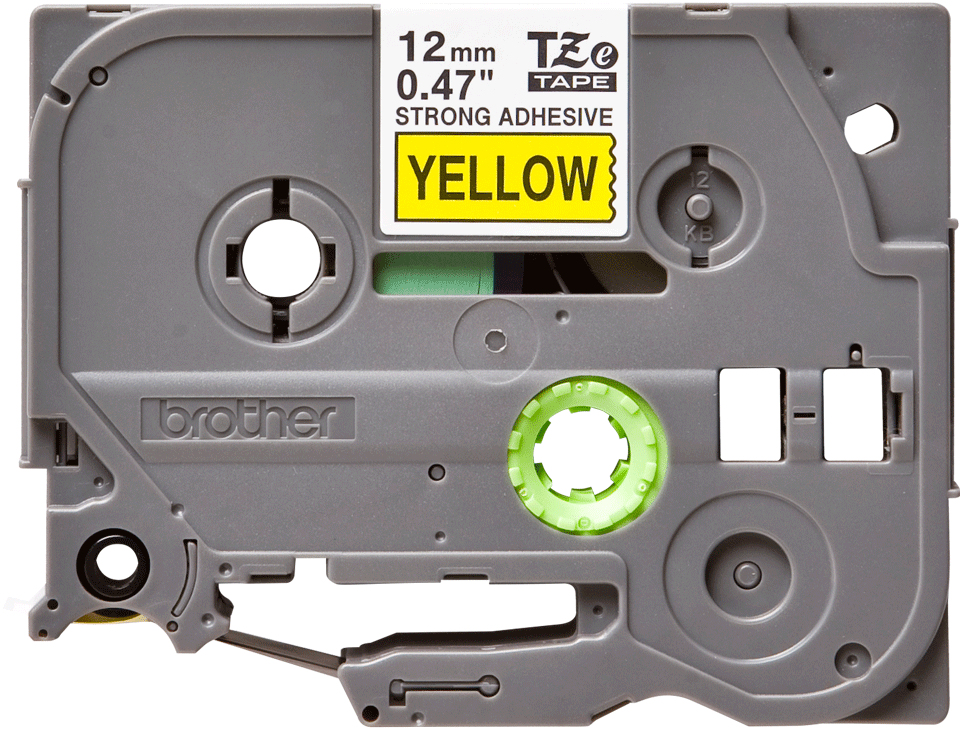 BROTHER Tape 12mm Black On Yellow Strong Adhesive (tze-s631)
