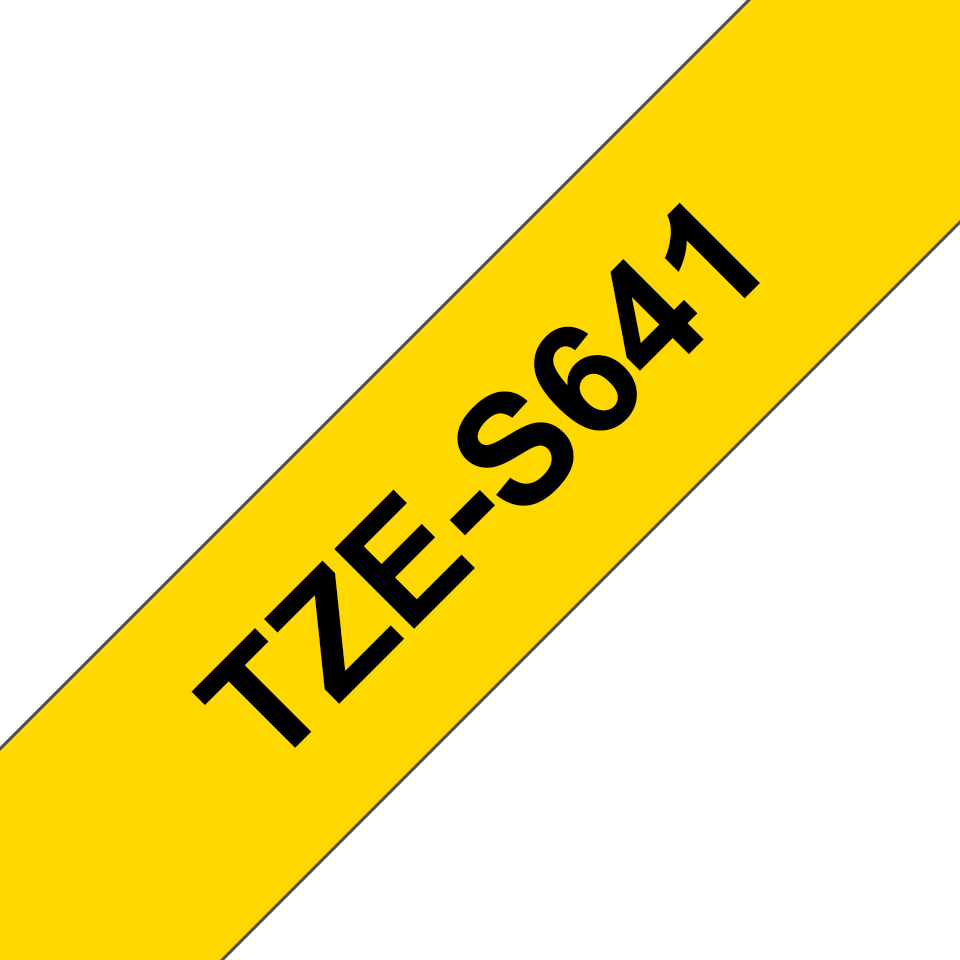 BROTHER Tape 18mm Black On Yellow Strong Adhesive (tze-s641)