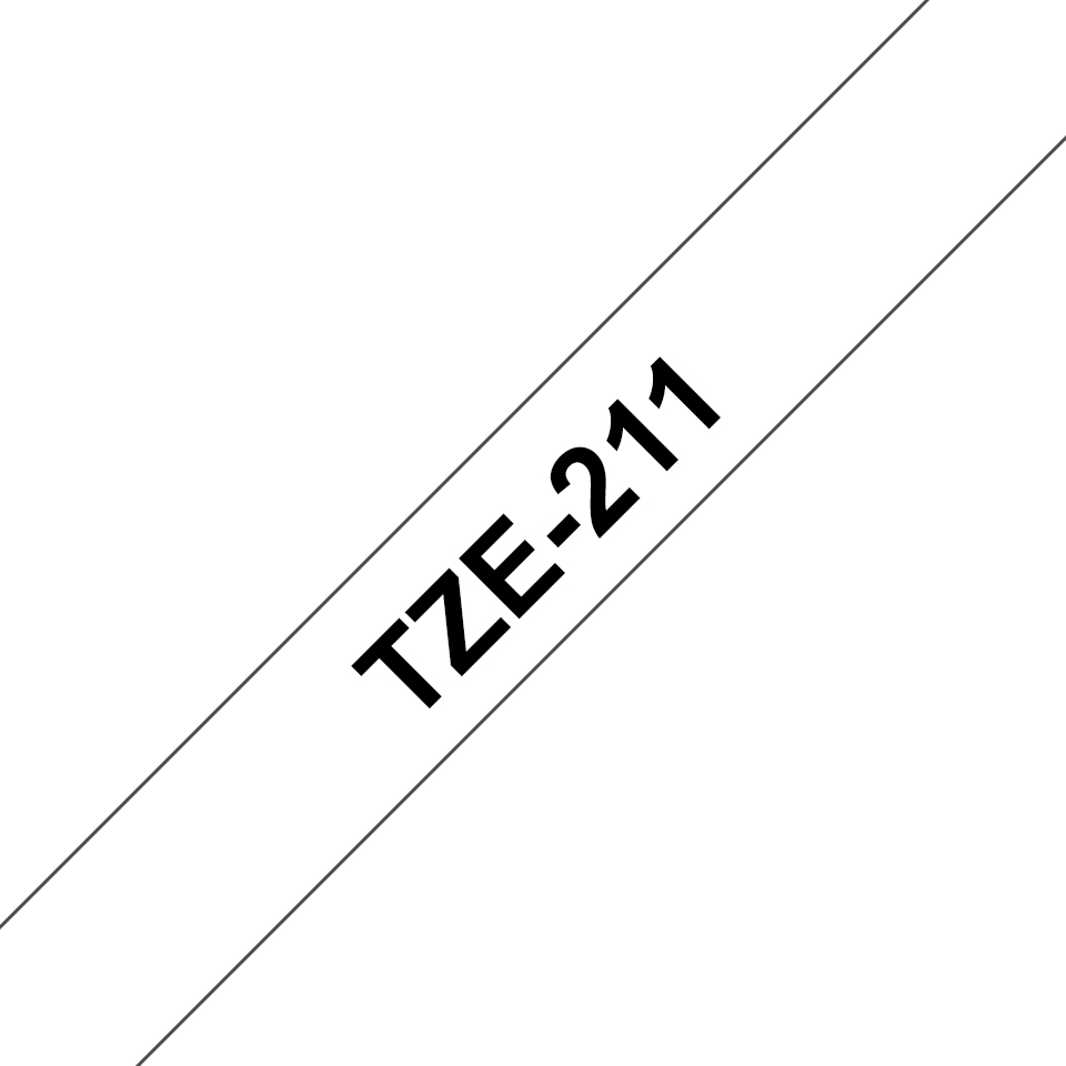 BROTHER Tape 6mm Lami Black On White (tze-211)