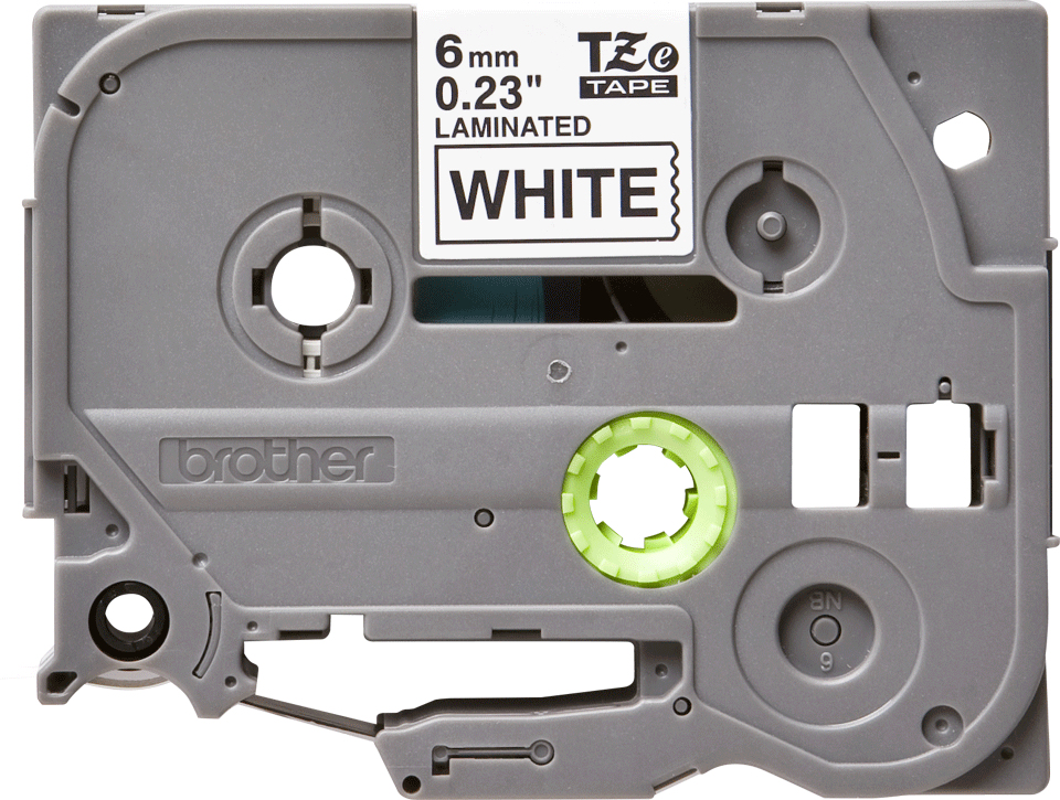 BROTHER Tape 6mm Lami Black On White (tze-211)
