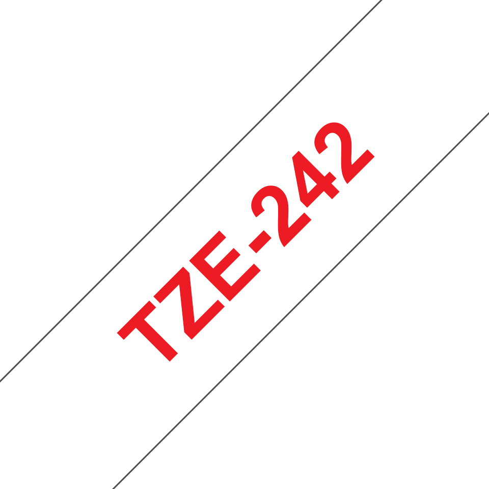 BROTHER Tape 18mm Lami Red On White (tze-242)