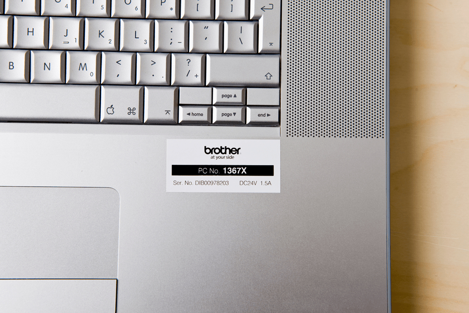 BROTHER Tape 24mm Lami Black On White (tze-251)