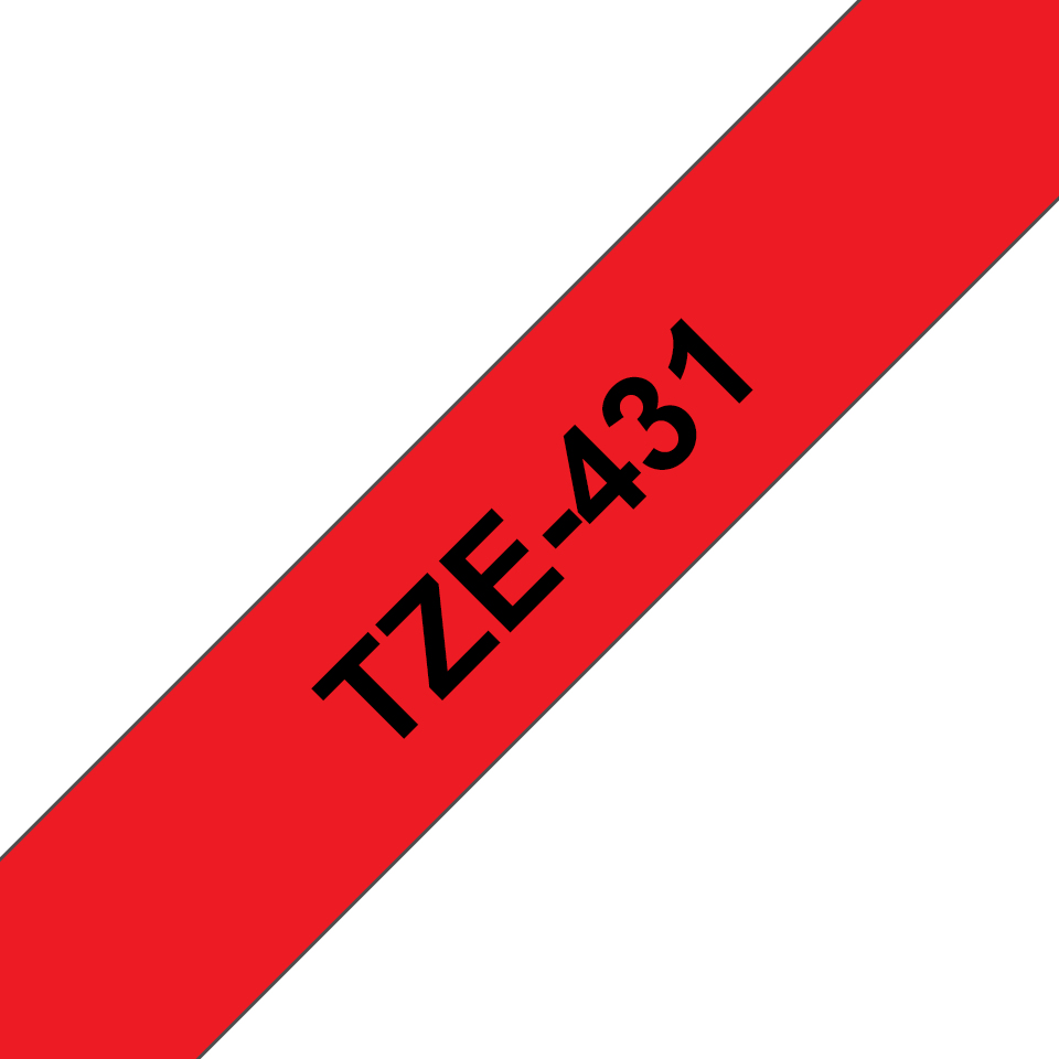 BROTHER Tape 12mm Lami Black On Red (tze-431)