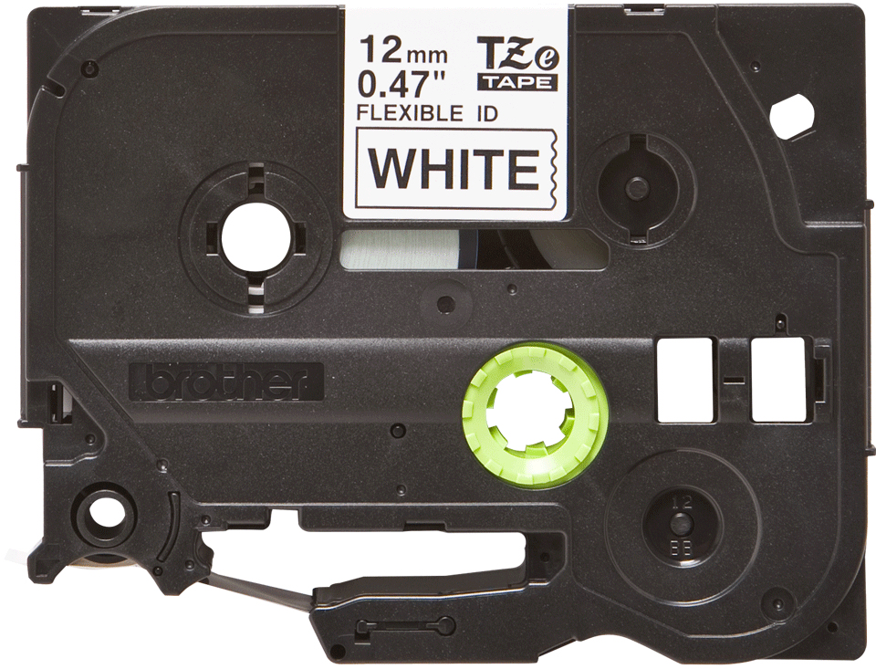 BROTHER Flexible Tape 12mm Black On White (tze-fx231)