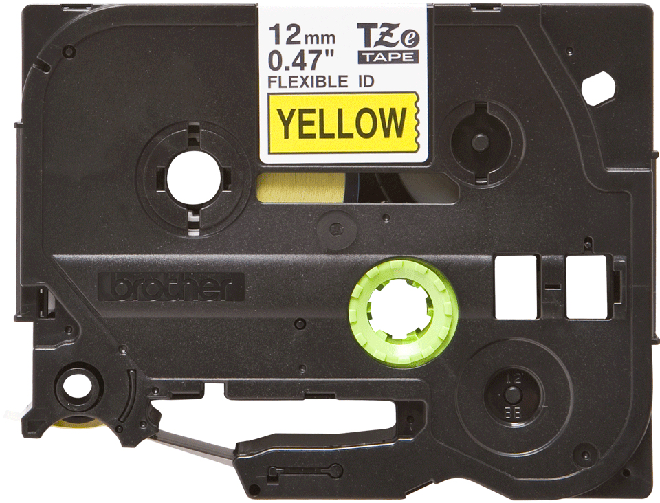 BROTHER Flexible Tape 12mm Black On Yellow (tze-fx631)