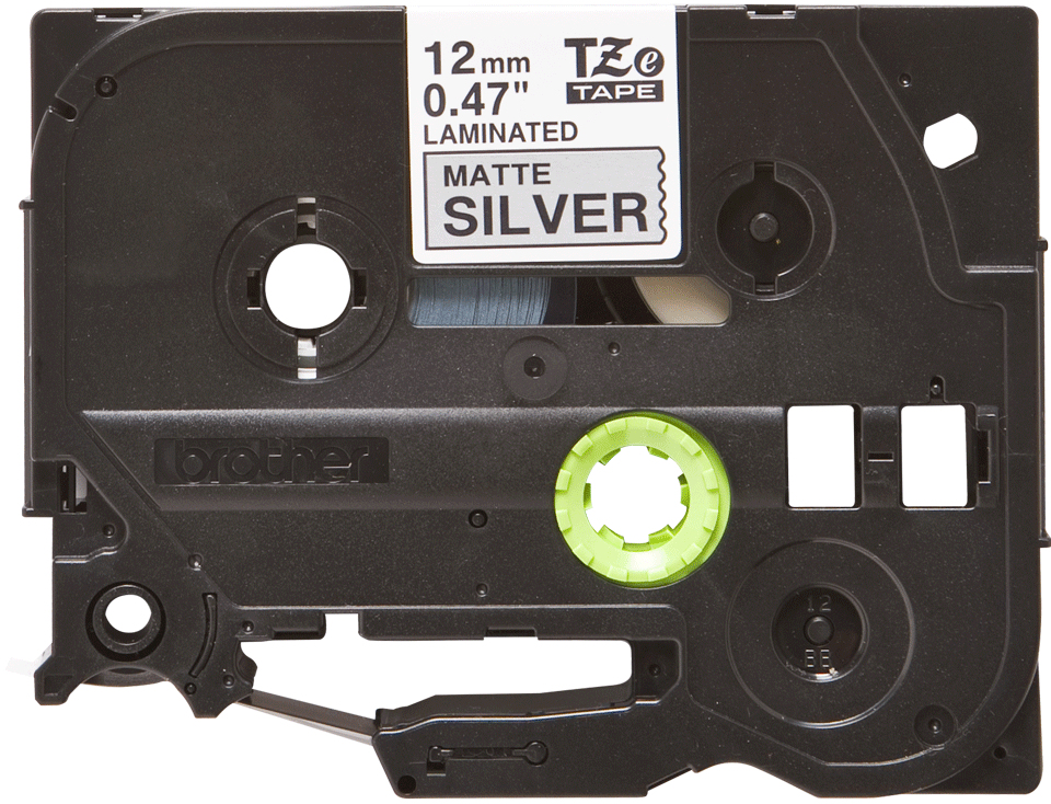 BROTHER Tape 12mm Mat Metalic Black On Silver (tze-m931)
