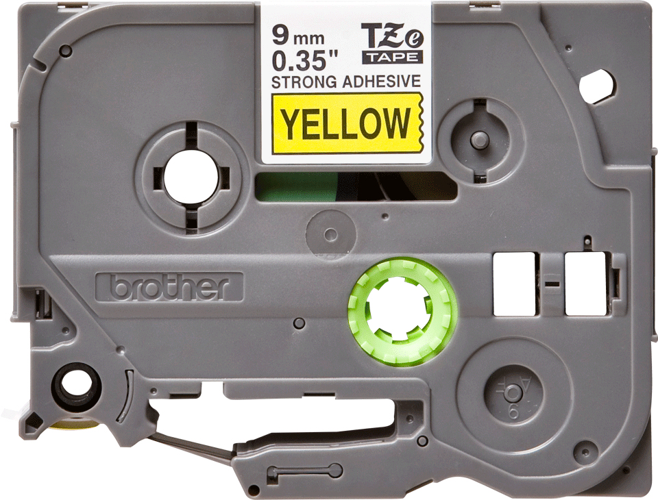 BROTHER Tape 9mm Black On Yellow Strong Adhesive (tze-s621)