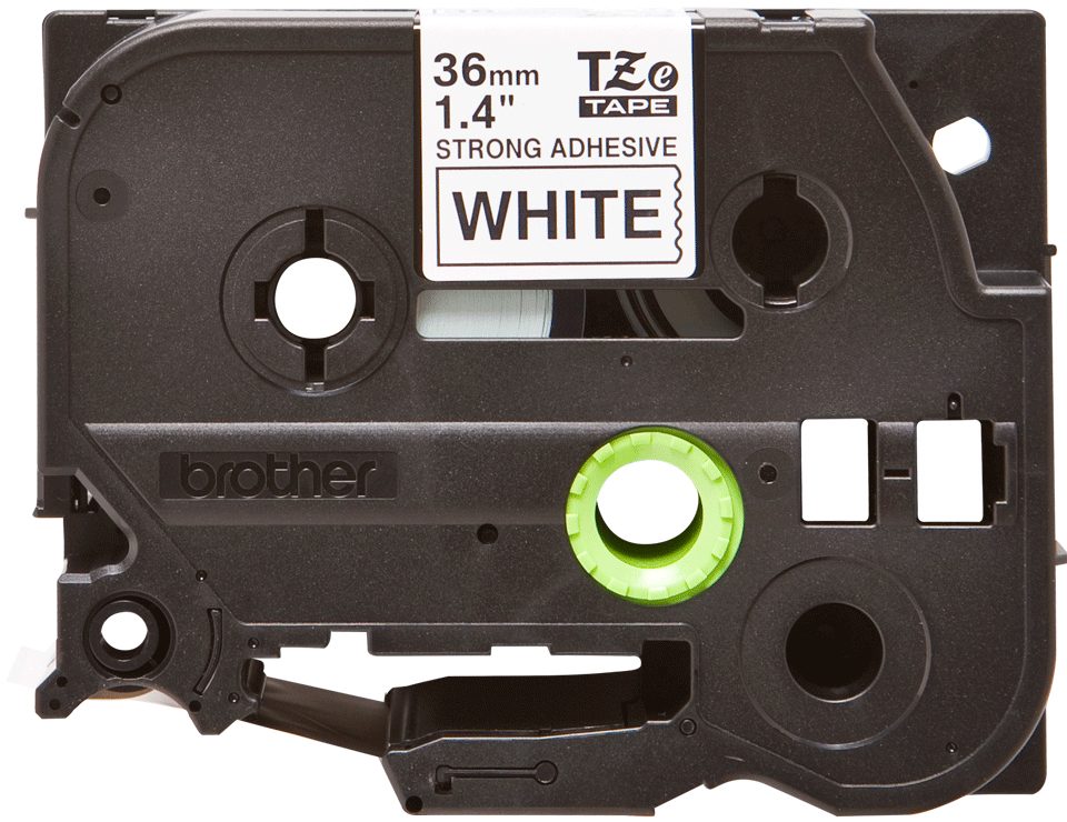 BROTHER Tape 36mm Black On White Strong Adhesive (tze-s261)