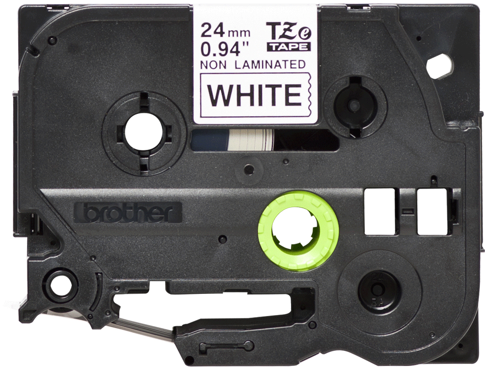 BROTHER Tape 24mm Non Lami Black On White (tze-n251)