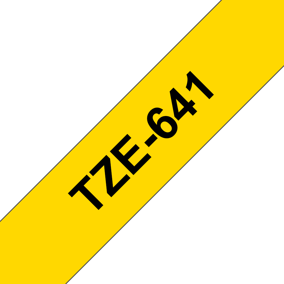 BROTHER Tape 18mm Lami Black On Yellow (tze-641)