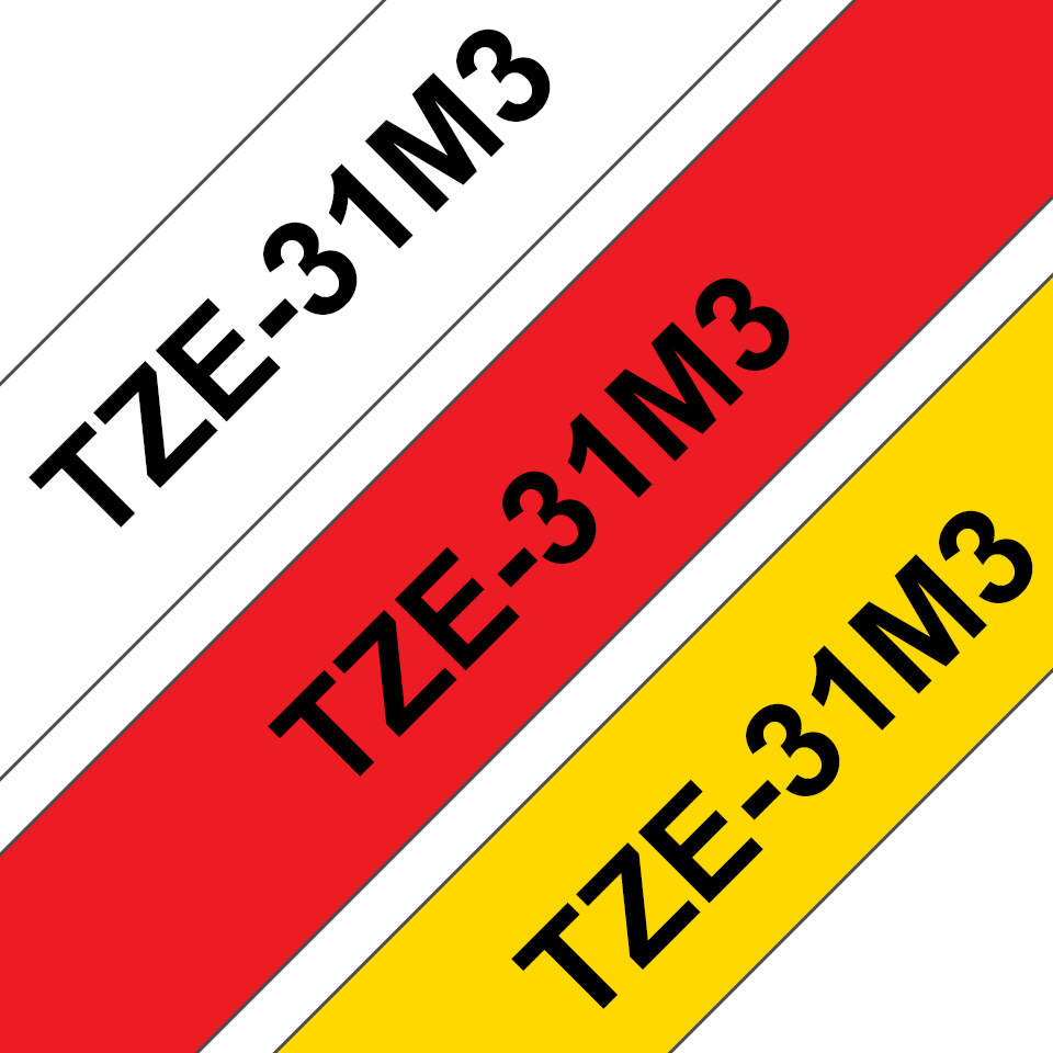 BROTHER Tze-31m3 12mm 8m 3-pack With Tze-231/431/631