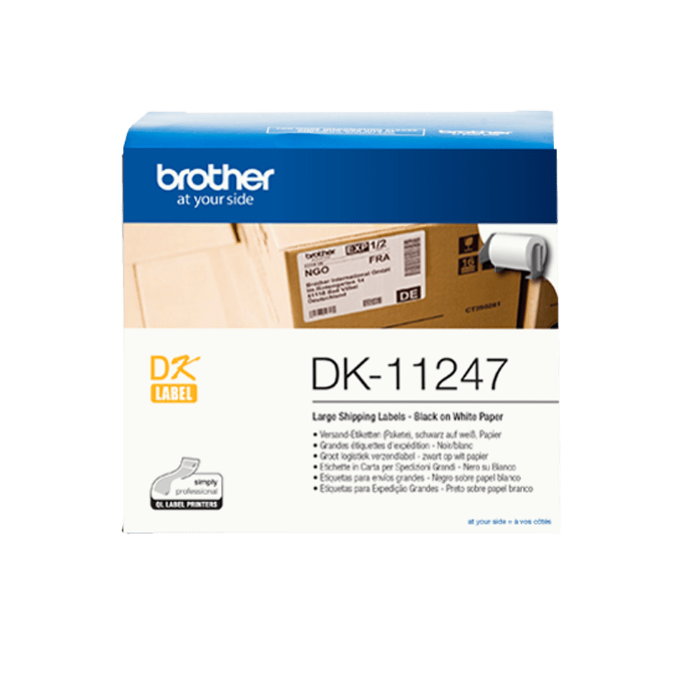 BROTHER Label Roll Dk-11247 Black On White