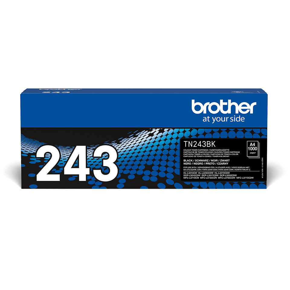BROTHER Toner Cartridge - Tn243bk - 1000 Pages - Black
