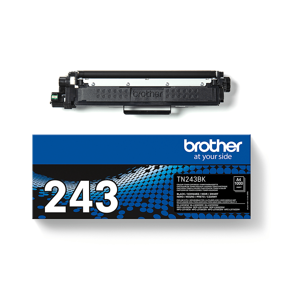 BROTHER Toner Cartridge - Tn243bk - 1000 Pages - Black