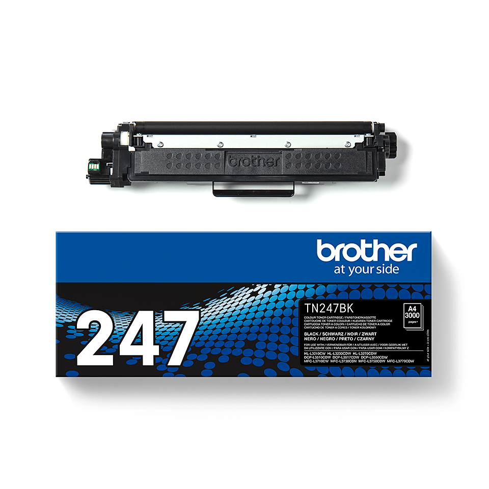 BROTHER Toner Cartridge - Tn247bk - 3000 Pages - Black