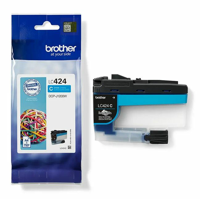 BROTHER Ink Cartridge - Lc424c  - 750 Pages - Cyan