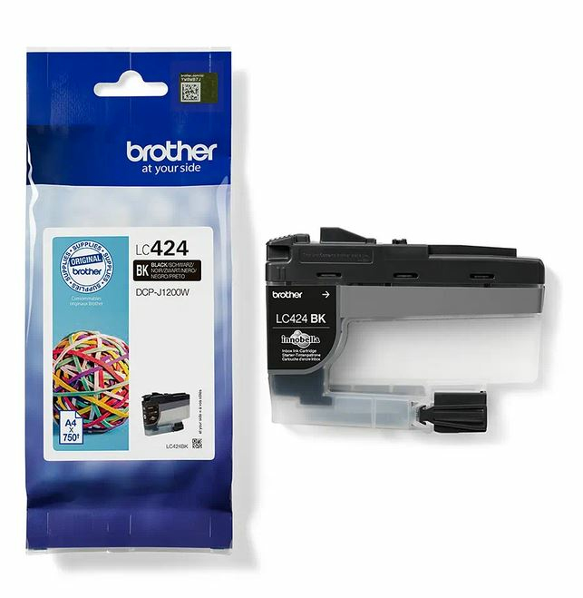 BROTHER Ink Cartridge - Lc424bk  - 750 Pages - Black