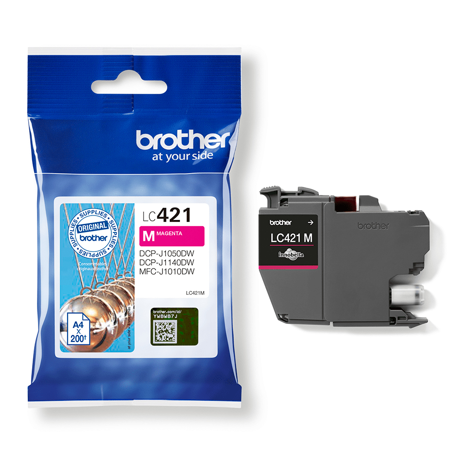 BROTHER Ink Cartridge - Lc-421m - 200 Pages - Magenta