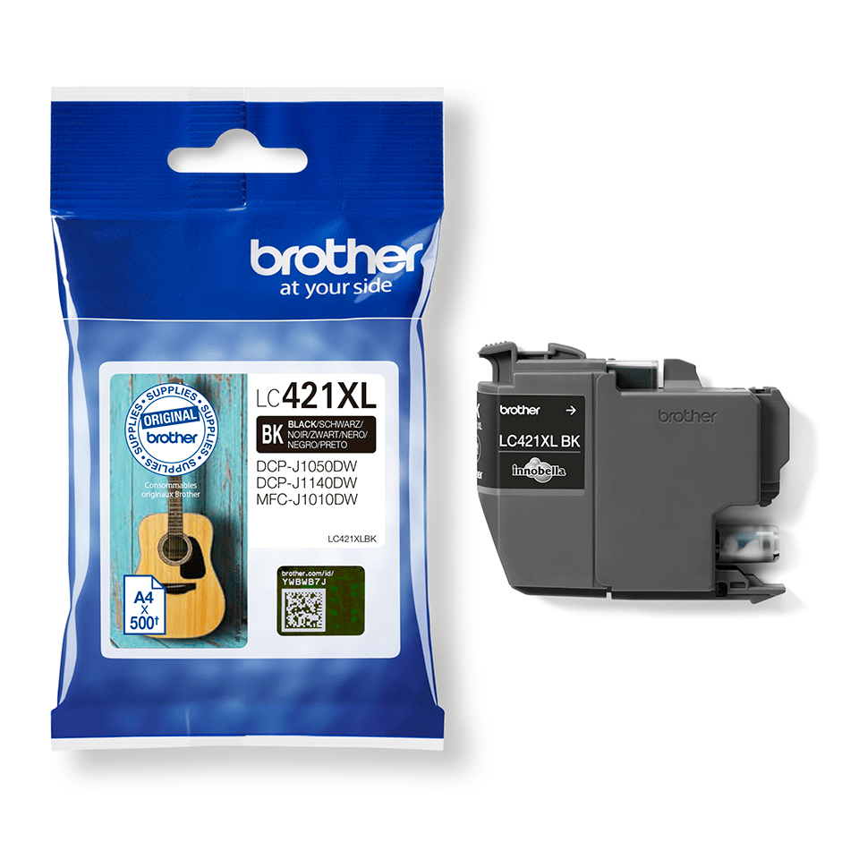 BROTHER Ink Cartridge - Lc-421xlbk - High Capacity - 500 Pages - Black