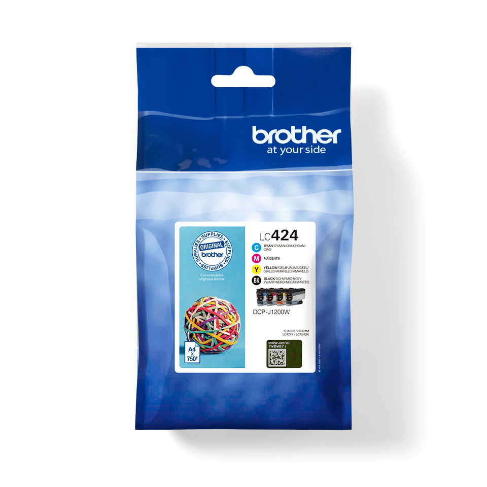 BROTHER Ink Cartridge - Lc424val - Multipack - 750 Pages - Black / Cyan / Magenta / Yellow