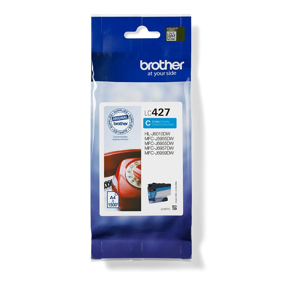 BROTHER Ink Cartridge - Lc427c - 1500 Pages - Cyan