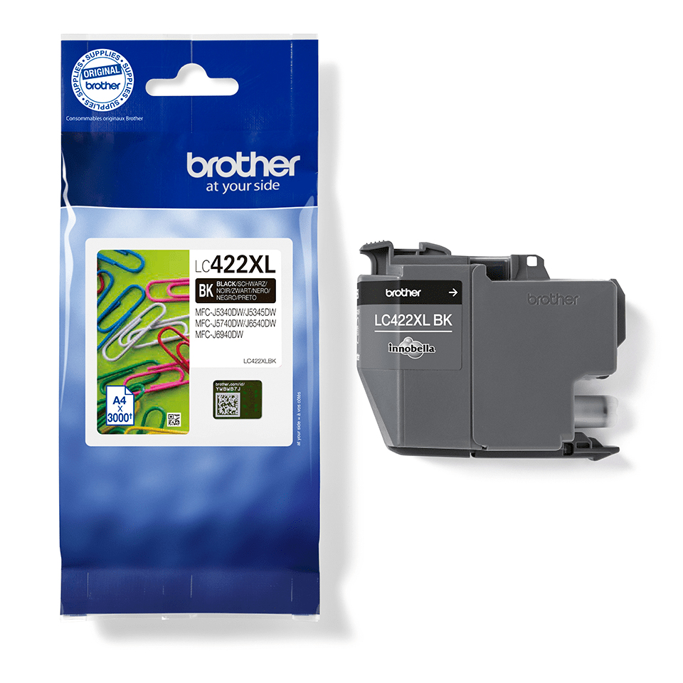BROTHER Ink Cartridge - Lc422xlbk- 3000 Pages - Black - Single Blister Pack