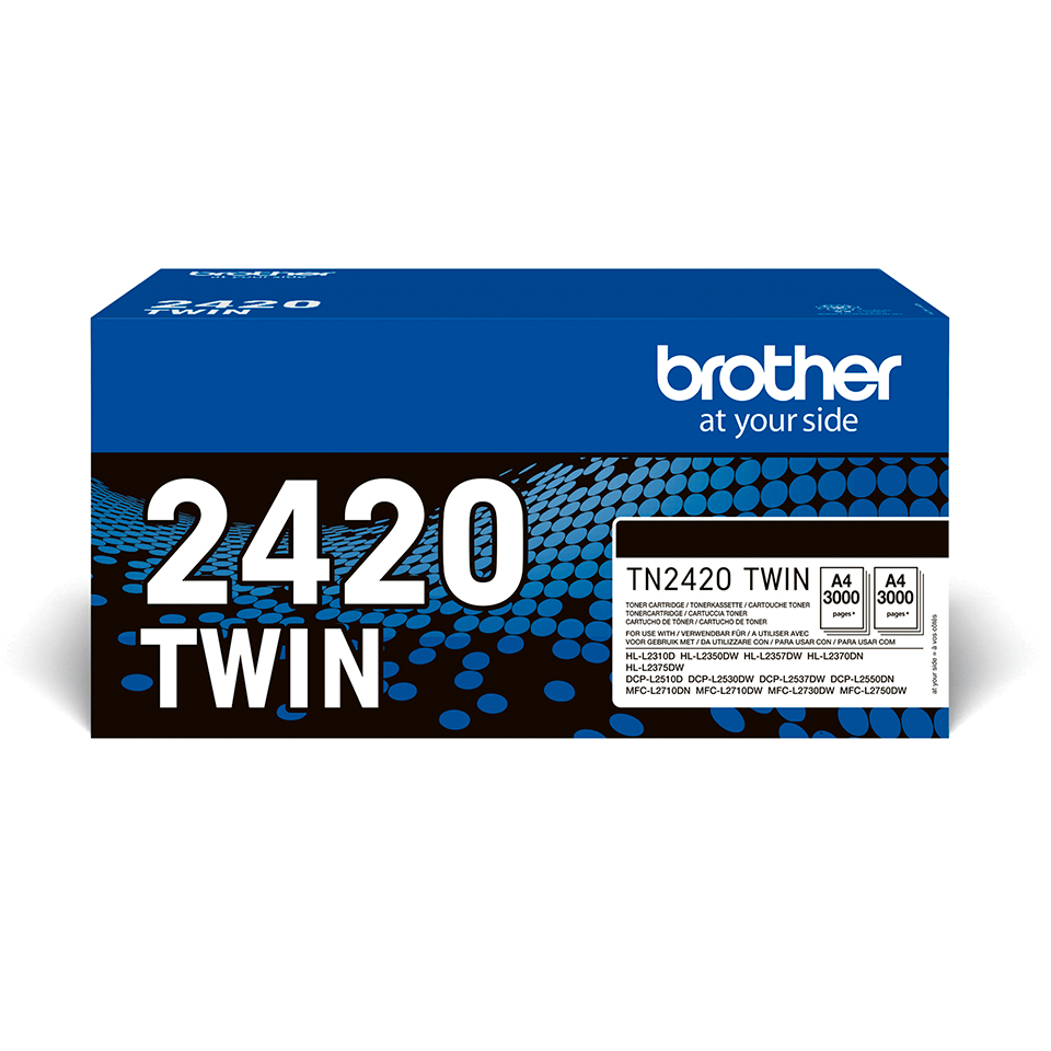 BROTHER Toner Cartridge - Tn2420 - 2 X 3000 Pages - Black - Twin Pack