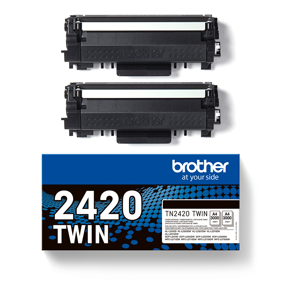 BROTHER Toner Cartridge - Tn2420 - 2 X 3000 Pages - Black - Twin Pack