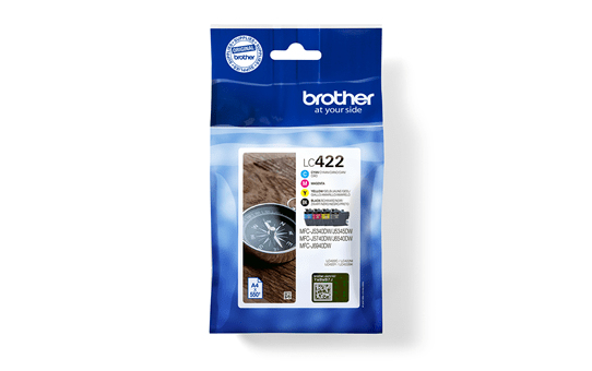 BROTHER Ink Cartridge - Lc422val - 550 Pages - Black Cyan Magenta Yellow - Multi Pack