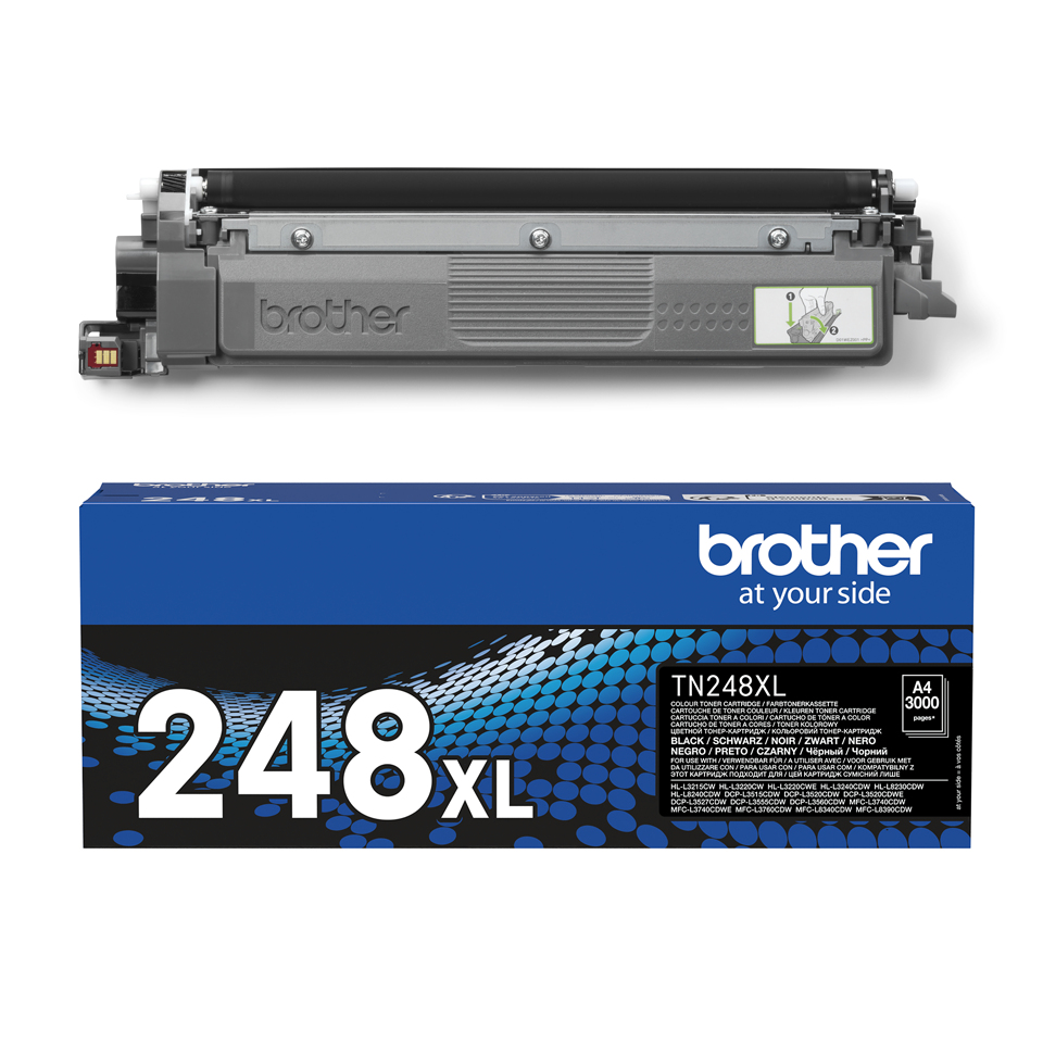 BROTHER Toner Cartridge - Tn248xlbk - 3000 Pages - Black