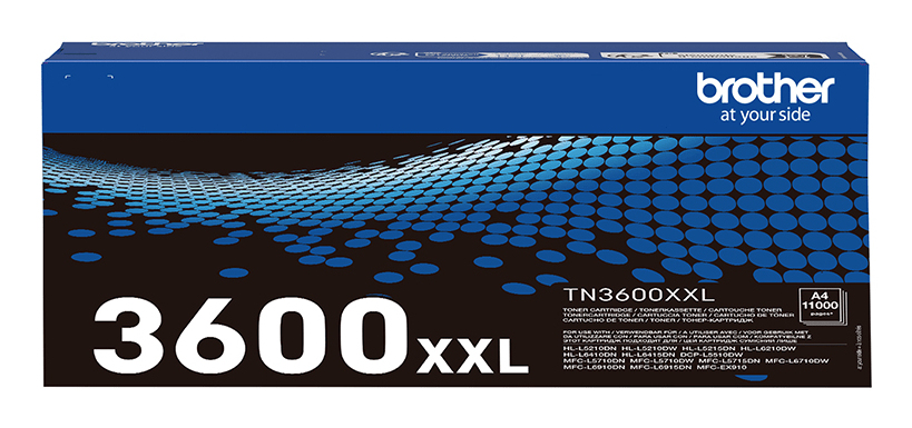 BROTHER Toner Cartridge - Tn-3600xxl - High Capacity - 11000 Pages - Black