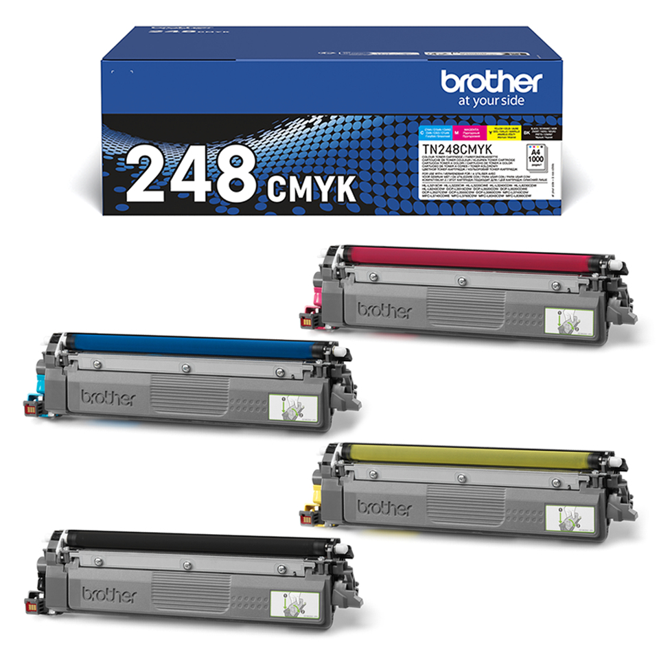 BROTHER Toner Cartridge - Tn248val - Value Pack - Cyan / Magenta / Yellow / Black