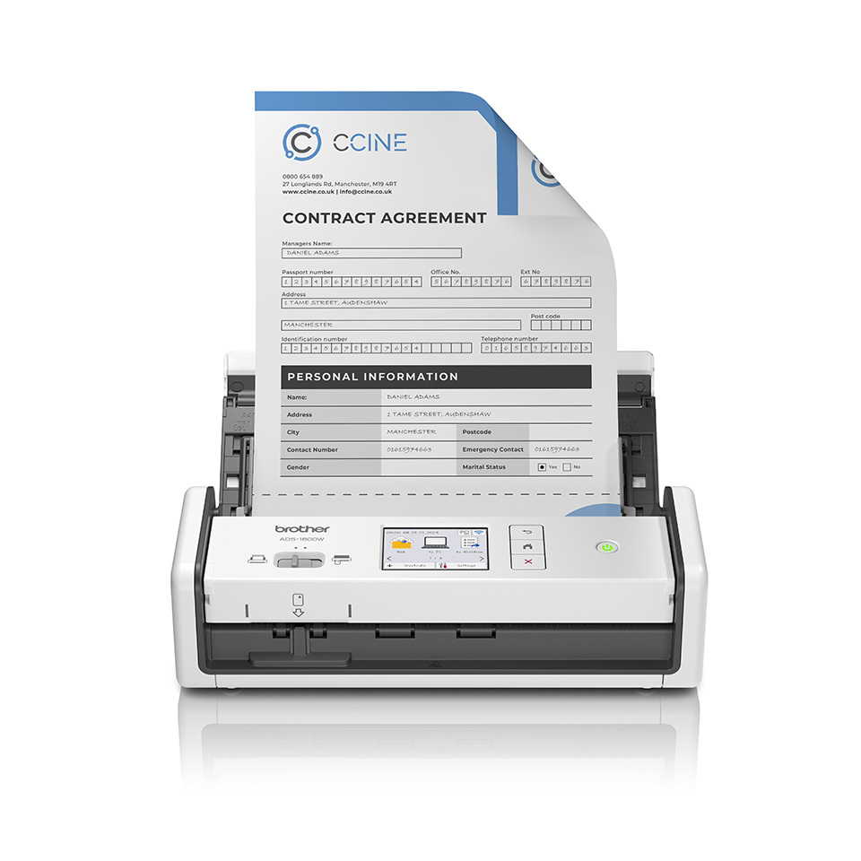 BROTHER Ads-1800w - Desktop Document Scanner - USB / Wi-Fi