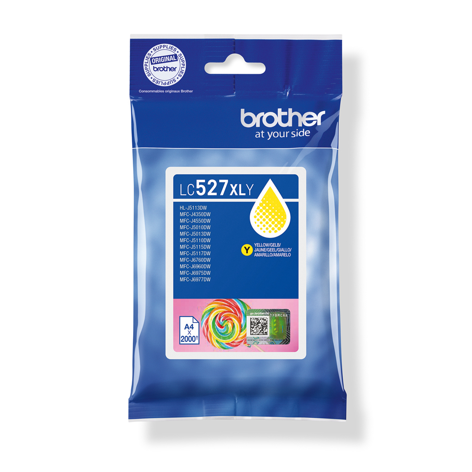 BROTHER Ink Cartridge - Lc527xlm - High Capacity - 2000 Pages - Yellow