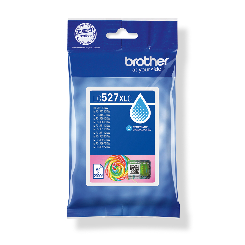 BROTHER Ink Cartridge - Lc527xlc - High Capacity - 2000 Pages - Cyan