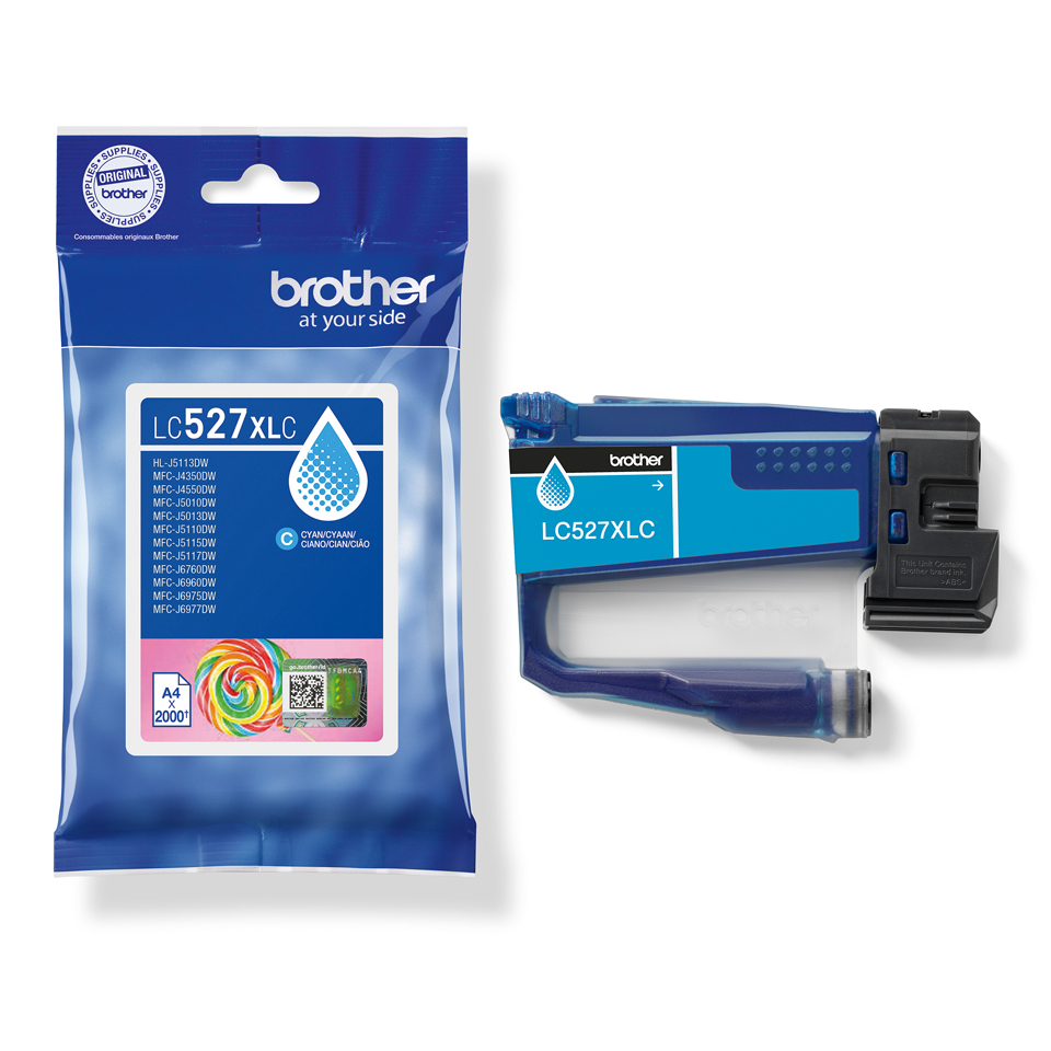 BROTHER Ink Cartridge - Lc527xlc - High Capacity - 2000 Pages - Cyan