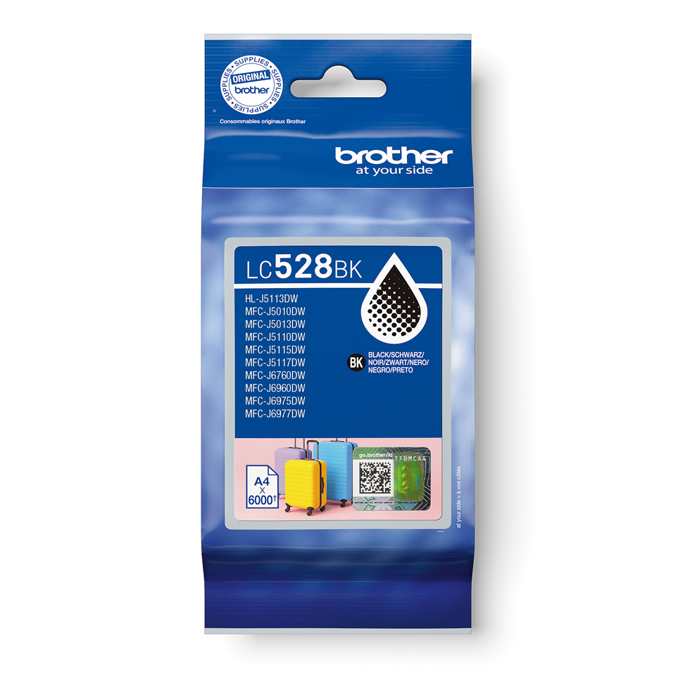 BROTHER Ink Cartridge - Lc528bk - High Capacity - 6000 Pages - Black