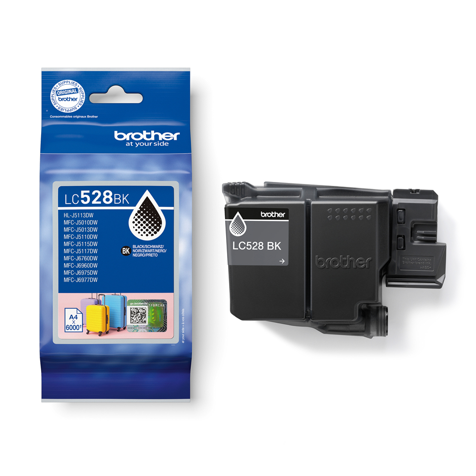 BROTHER Ink Cartridge - Lc528bk - High Capacity - 6000 Pages - Black