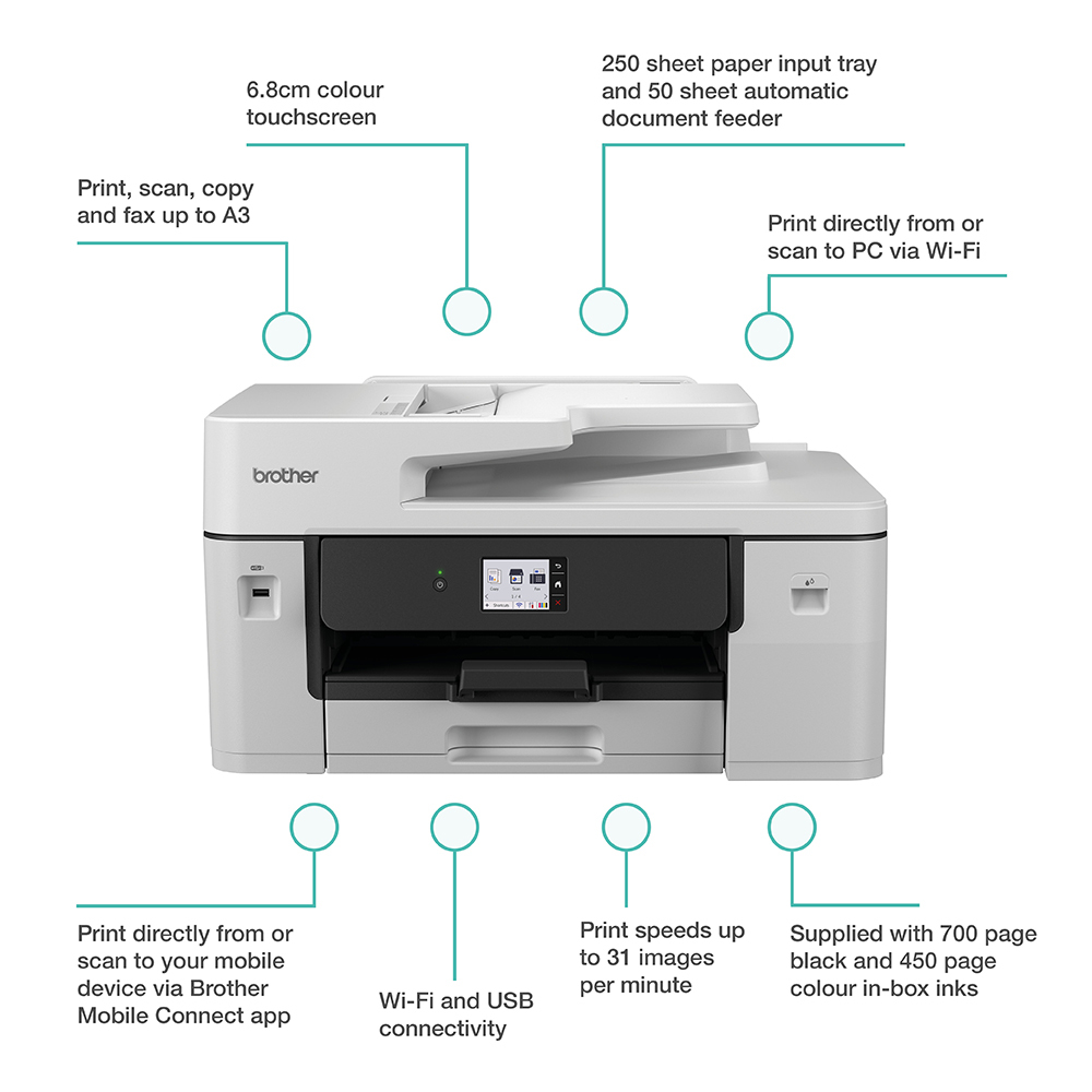 BROTHER Mfc-j6760dw - Multi Function Printer - Inkjet - A3 - USB / Wi-Fi