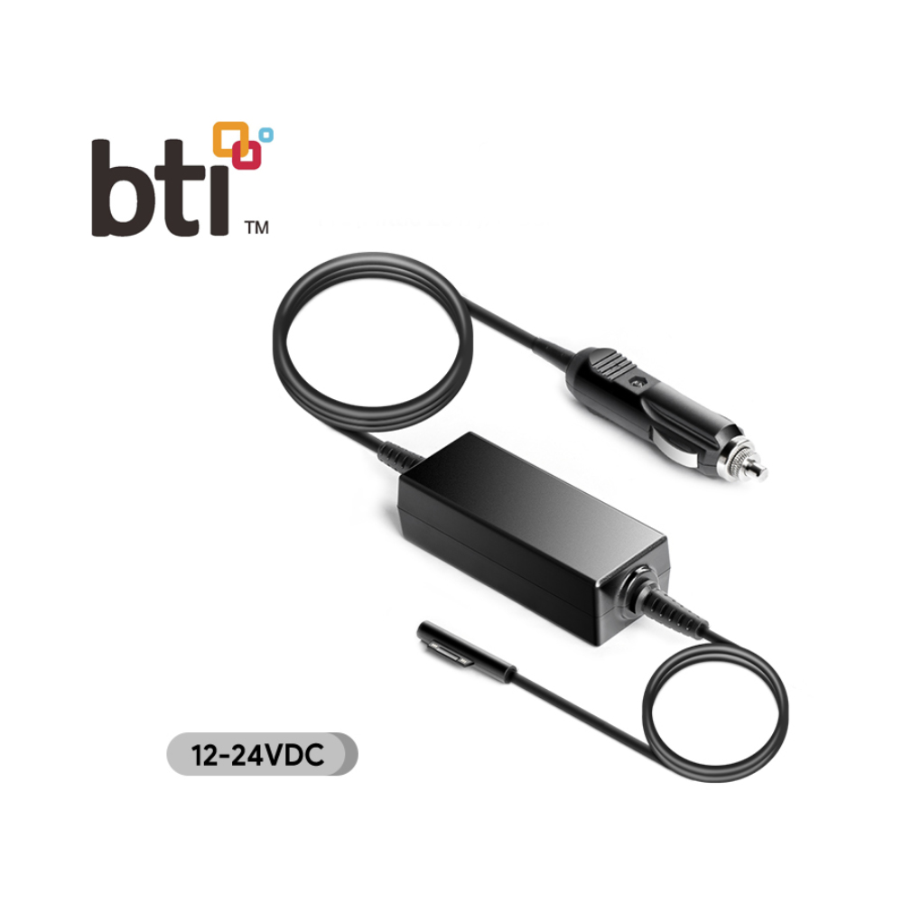 BATTERY TECHNOLOGY INC Bti 100w Car Charger For Microsoft Surface Laptop Surface Book 1 And 2 Surface Pro 4 5 6 7 Surface P
